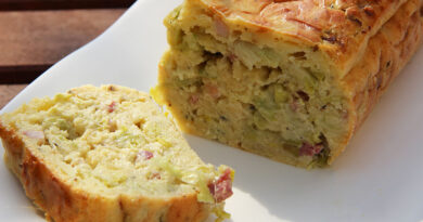 Cake Salé aux Oignons Rouges et Lardons Fumés