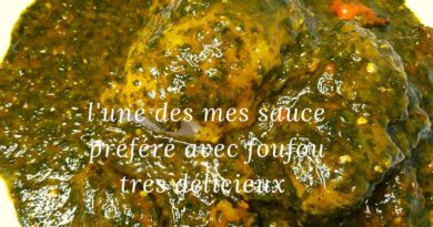 Essayer cette recette avec foufou vous allez me remercier. Cette sauce est à base de feuilles Kplala , de viande, de gombos et d’huile rouge.