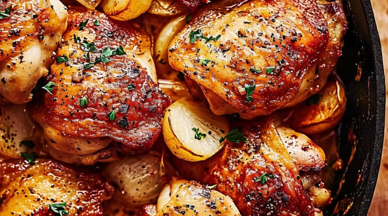 Poulet braisé au four recette facile rapide et délicieuse