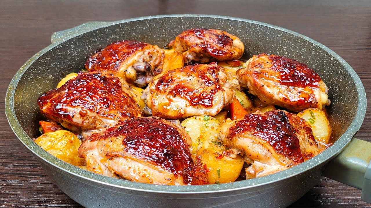 Poulet braisé au four